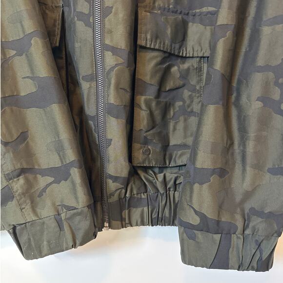 Blank NYC Camo Bomber Jacket Camouflage Military Utility Streetwear Green Sz M - Picture 10 of 11